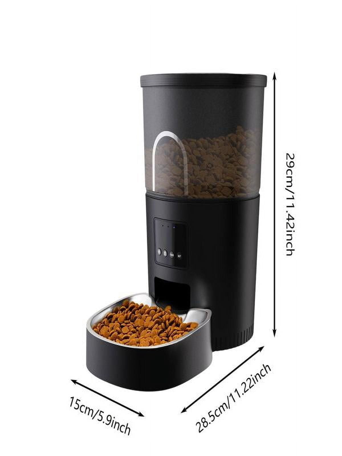 Automatic Cat Feeder - 3L Cat Food Dispenser, Programmable 1 - 10 Meals Daily. Features Dual Power Supply (Adapter + 3 Batteries, Not Included) For Uninterrupted Feeding