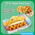 thumbnail image 4 of Big Dot of Happiness Unicorn Party Paper Food Trays, Disposable Food Boats for Rainbow Unicorn Birthday, Double-Sided Paper Meal Holders for Nachos, Hot Dogs, French Fries - 12 Ct, 4 of 7
