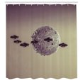 thumbnail image 3 of Ambesonne Galaxy Shower Curtain, Fiction Space Warfare, 69"Wx75"L, Brown Grey, 3 of 5