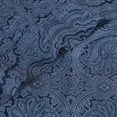 thumbnail image 4 of Decorative Italian Paisley Cotton-Rich Sheet Set - Twin XL, Navy Blue, 4 of 7