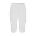 thumbnail image 5 of White Women's Pants Summer Sports Jogging Bottoms High Waist Sports Trousers Elastic Waist Yoga Leggings, 5 of 6