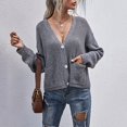 thumbnail image 3 of Vedolay Jackets for Women Fall Fashion 2023 Casual Jackets Long Sleeve Work Suit Jackets with Pockets,Dark Gray S, 3 of 4