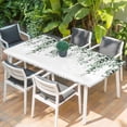 thumbnail image 2 of Green Eucalyptus Table Cloths for 4 Foot Rectangle Tables, Weeping Botanical Leaf Watercolor Patio Waterproof Elastic Fitted Tablecloths, Washable Rectangular Table Cover for Camping, 2 of 8