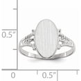 thumbnail image 6 of 14K White Gold 13.5X8.5mm Closed Back Signet Ring (Size 7) Made In United States rs565, 6 of 6