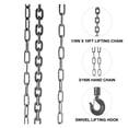 thumbnail image 5 of 0.5/1/2/3T Chain Hoist Anti-Rust Manual Chain Block 10/20FT 300cm/6m With Two Hooks For Lifting Pulling Dragging Construction ,Outstanding Load Capacity, 5 of 5