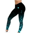 thumbnail image 5 of QATAINLAV Womens Glitter Sparkle Sequin Print Leggings High Waisted Tummy Control Yoga Tights Stretchy Comfy Compression Workout Pants 2025 New Years Gifts Multicolor XL, 5 of 7