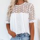 thumbnail image 4 of Top de manga larga con cordones y estampado suelto informal con cuello en V para primavera y otoño para mujer Pompotops  hfajkhk140040, 4 of 9