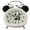 White, variant on 4in Cartoon Panda Loud Twin Bell Alarm Clock with Backlight, Battery Operated