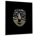 thumbnail image 2 of Designart "Monochrome Elegance of an African Tribal Mask I" African Metal Art Living Room, 2 of 5