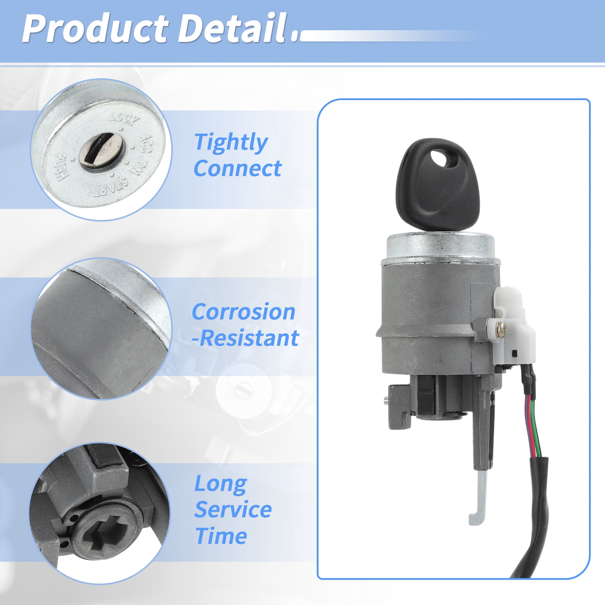 Unique Bargains Ignition Lock Cylinder for Hyundai Tucson and for Kia Sportage with 2 Keys