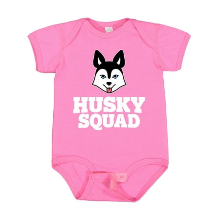 

Inktastic Dog Husky Squad Gift Baby Boy or Baby Girl Bodysuit