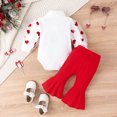 thumbnail image 4 of Valentines Baby Girl Outfit Lover Themed Letter Embroider Long Sleeve Bubble Romper Top Pant 2pc Set Cute Baby Girl Clothes for Boys Girls 6-12 Months, 4 of 8