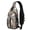 Cavalier King Charles Spaniel and Floral, variant on Bulldog and Floral Blue Pattern Sling Backpack, Travel Shoulder Pack with Earphone Port, Adjustable Strap Gift Ideas for Travel Shopping