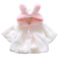 thumbnail image 2 of Abrigo de desfile de lana de piel para niñas bebés Chaqueta cálida de invierno Sudadera con capucha Ropa de abrigo Traje de nieve de Navidad para 1-6 meses Rosa Xemadio WMZL-70-4, 2 of 7