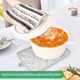 thumbnail image 3 of Yayeee Pot Holders Kitchen Heat Resistant with Pocket 7"x9.8" Cotton Oven Cooking Hot Pads, Brown Abstract Stripes, 3 of 7
