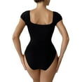 thumbnail image 6 of Liacowi Women One-Piece Swimsuit Long Short Zipper Padded Bikini Bodysuit Beachwear Bathing Suits, 6 of 7