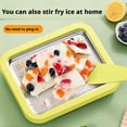 thumbnail image 5 of Instant Ice Cream Roller, Green 304 Steel Tray with 2 Spatulas, DIY Yogurt Maker, Style C, 5 of 10