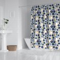 thumbnail image 2 of Blue Baseballs with Yellow Flowers Pattern Shower Curtain 72"x72" ,Bathroom Decorative Shower Curtains Set with 12 Hooks,Modern Waterproof Washable Shower Curtain, 2 of 6