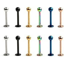 Briana Williams 16G Surgical Steel Labret Monroe Lip Ring for Women Piercing Jewelry