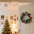 thumbnail image 5 of 7.87‑inch Handmade Artificial Christmas Front Door Wreath, Red Berries Pinecone Mushroom Fern Decor Wreath, Holiday Wreath for Home indoor Outdoor Display, 5 of 7