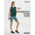 thumbnail image 6 of BALEAF Women's Sleeveless Workout Tops Athletic Racerback Tank Top High Neck Yoga Running Shirts Loose Fit Gym Tennis Teal Green S, 6 of 6