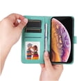 thumbnail image 2 of Funda tipo cartera GANGXUN para iPhone X/Xs , diseño girasol, cuero PU, soporte, cierre magnético, tarjetero, 2 of 5