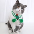 thumbnail image 2 of Foulard Rayée en Laine Tricotée pour Chien Chat Ajustable Fête, 2 of 4
