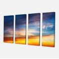 thumbnail image 2 of Sunset Dramatic Yellow Sky Clouds - Seashore Canvas Art Print, 2 of 3