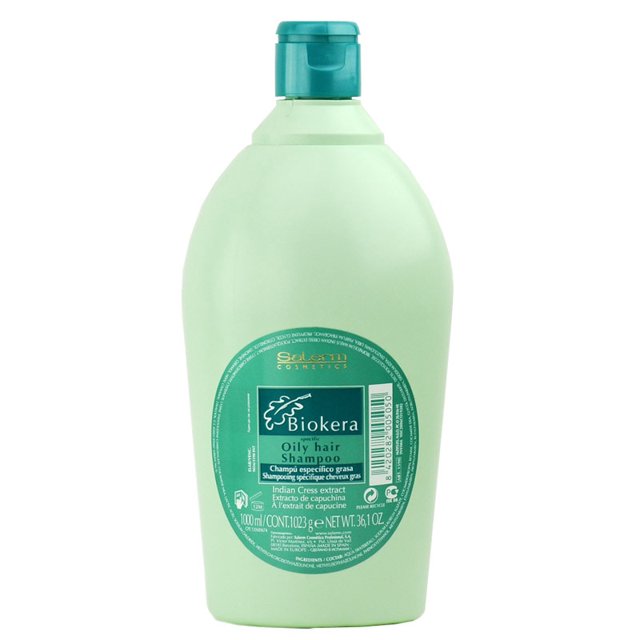 Champú específico para cabello graso Salerm Cosmetics by Sleekshop 36.1 oz / litro con peine de burlas