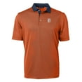 thumbnail image 2 of Men's Cutter & Buck Orange/Navy Detroit Tigers Virtue Eco Pique Micro Stripe Recycled Polo, 2 of 3