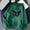 Green, variant on Dyfzdhu Hoodies for Women Trendy Butterfly Graphic Print Long Sleeve Sweatshirt Loose Pullover Hooded Top, Purple L