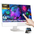 thumbnail image 1 of TUTT 16” Portable Touchscreen Monitor FHD IPS | Stand & Case | Built-in Speaker | Aluminum Frame, 1 of 11