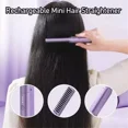 thumbnail image 4 of Mini Ionic Hair Straightener Brush, Rechargeable Electric Straightening Comb with 3 Heat Settings for Portable Travel, 4 of 6
