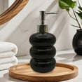 thumbnail image 3 of qolami Black Soap Dispenser, Ceramic Hand and Dish Dispensers, Lotion Dispenser with Pump, Refillable Liquid Soap and Lotion Dispensers Bottle, 3 of 6