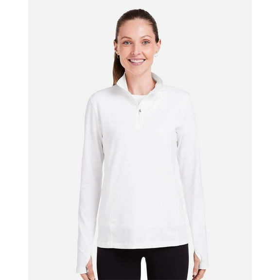 tasc TW300 Women's Recess Quarter-Zip Pullover-White-XS