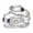 Purple, variant on Sterling Silver Multistone Open Design Ring - Size 8