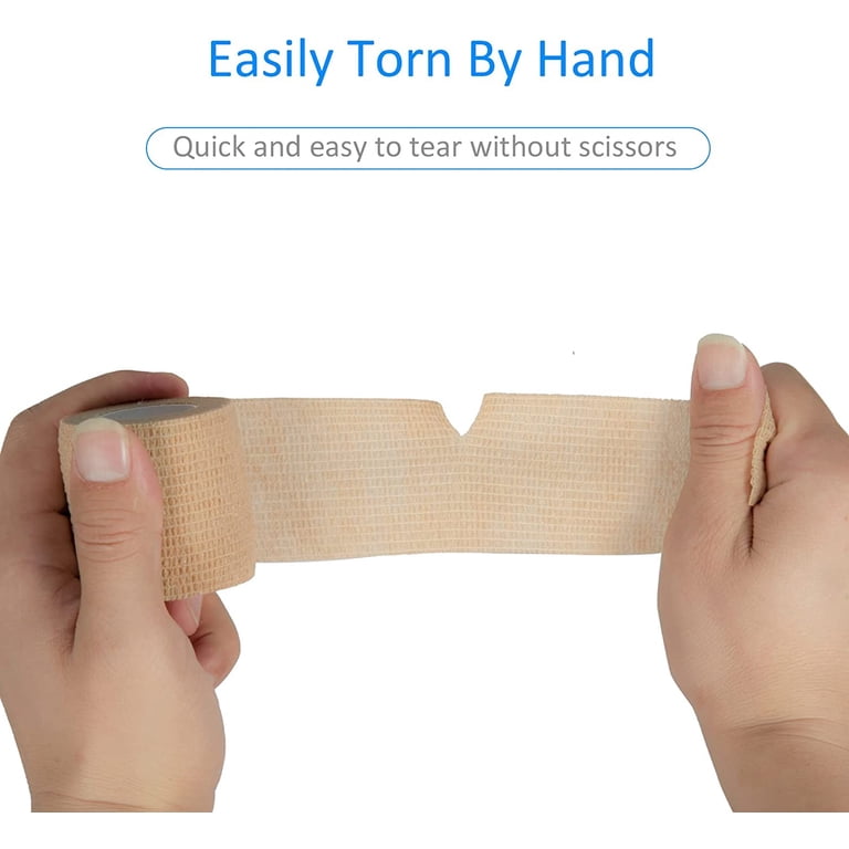 72 Pack Self Adhesive Bandage Wrap – 2 Inch X 5 Yards, 24 Colors, For Sports, First Aid, Pets