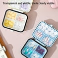 thumbnail image 2 of 7 Day Portable Pills Dispenser Case Large Capacity Travel Organizers With Intelligent Compartments Safe Plastic For Home Or Trip, 2 of 9