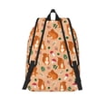 thumbnail image 2 of Lsque Squirrel And Mushroom Pattern Canvas Daypack, Durable Backpack, High-quality Versatile Backpack,Vintage Compact Backpack-Medium, 2 of 6