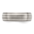 thumbnail image 4 of Edward Mirell Titanium with Sterling Silver Inlay Brushed 7mm Band, 4 of 8
