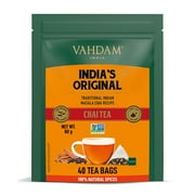 VAHDAM, India's Original Masala Chai Tea Bags (40 Ct) Non GMO, Gluten Free | Blended w/ Savory Exotic Spices | Individually Wrapped Pyramid Tea Bags