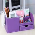 thumbnail image 4 of Organizador de escritorio multifuncional Zhivalor ZYY-1545 4 compartimentos color violeta, 4 of 5