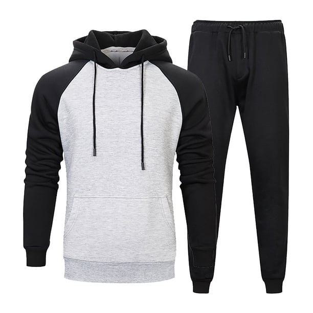 Otoño e invierno, nueva sudadera informal suelta de Color a juego para hombre, traje deportivo Pompotops oipoqjl29201