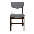 thumbnail image 6 of GZXS Upholstered Linen Dining Chairs Set of 4, Ergonomic Armless Side Chairs with Solid Wood Legs and Protective Feetpads, for Home, Apartment & Office (Espresso), 6 of 9