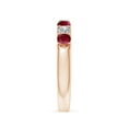 thumbnail image 4 of ANGARA Natural Shared Prong Ruby and Diamond Half Eternity Ring in 14K Rose Gold for Women (Size-3.1mm) | July Birthstone, Birthday, Anniversary, Jewelry Gift for Women | Natural Ruby Ring, 4 of 10