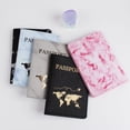 thumbnail image 2 of Funda protectora para pasaporte, libro, pasaporte, mapa dorado, de cuero PU, bolsa de almacenamiento para certificados, funda para pasaporte, 2 of 5
