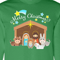 thumbnail image 4 of Inktastic Merry Christmas Cute Nativity Scene Long Sleeve T-Shirt, 4 of 5
