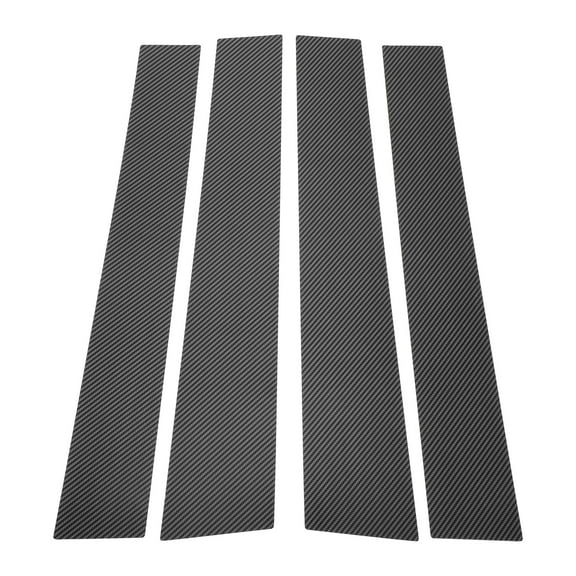 4 Pcs Door Pillar Window Trim for Mitsubishi L200 2005-2014 Carbon Fiber Pattern Black Front Left Right Anti Scratch Sticker Pillar Posts Cover