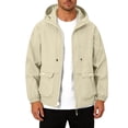 thumbnail image 2 of Taylonsss Men's Hooded Cardigan Long Sleeve Zipper Front Thin Sunscreen Jacket for Casual Outdoor Daily Wear All Season Comfortable Solid Color, 2 of 9