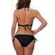 thumbnail image 3 of Conjuntos de bikini con lazo para mujer, 2 piezas, tirantes dobles, parte inferior triangular, trajes de baño, 3 of 5